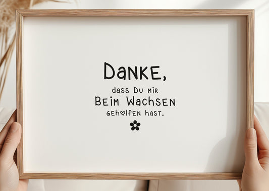 Rub On "Danke, dass Du mir beim Wachsen..." (3 Farben)