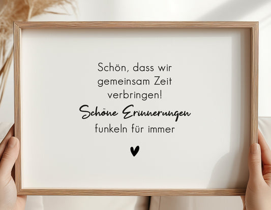 Rub On "Schön, dass wir gemeinsam Zeit verbringen..." (2 Größen/2 Farben)