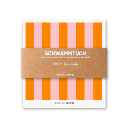 Schwammtuch HERR&FRAUHEMPEL Motiv AMORE – Waschbar & Kompostierbar | Nachhaltige Reinigung