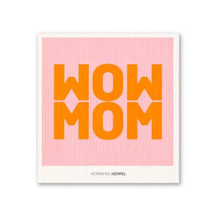 Schwammtuch HERR&FRAUHEMPEL Motiv MOM – Waschbar & Kompostierbar | Nachhaltige Reinigung