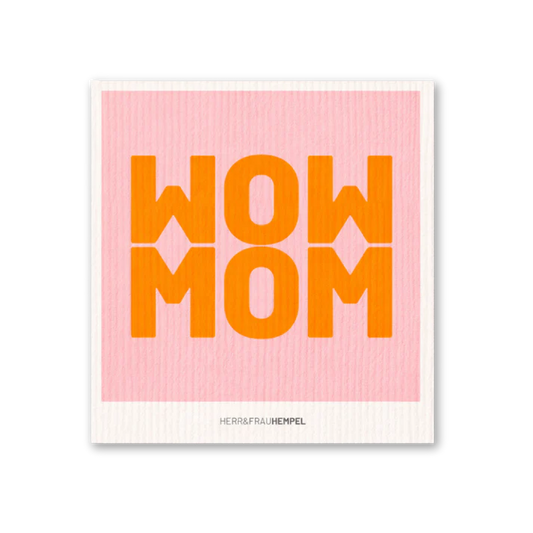 Schwammtuch HERR&FRAUHEMPEL Motiv MOM – Waschbar & Kompostierbar | Nachhaltige Reinigung