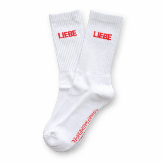 Socken HERR&FRAUHEMPEL Motiv: LIEBE weiss (2 Größen)