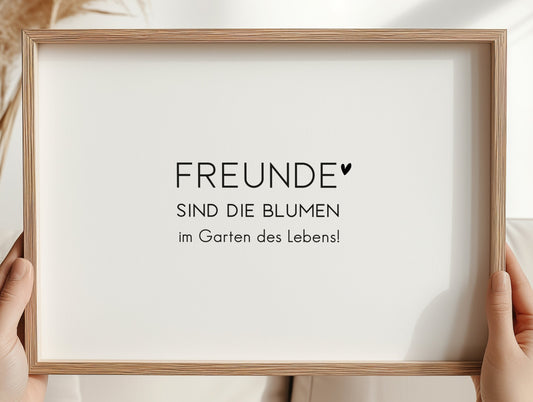 Rub On "Freunde sind die Blumen im Garten des Lebens" (3 Größen)