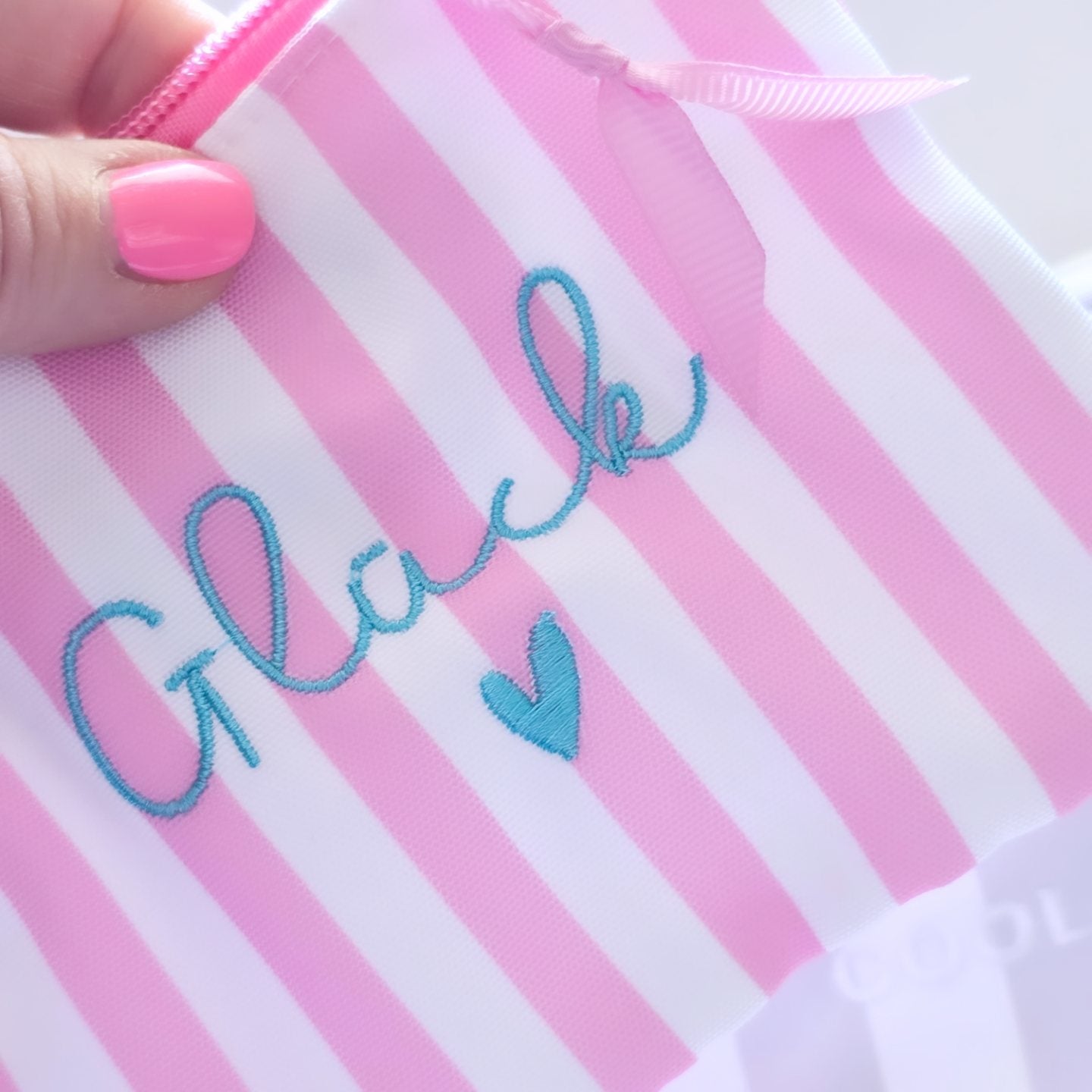 Tasche Glück pinke Streifen