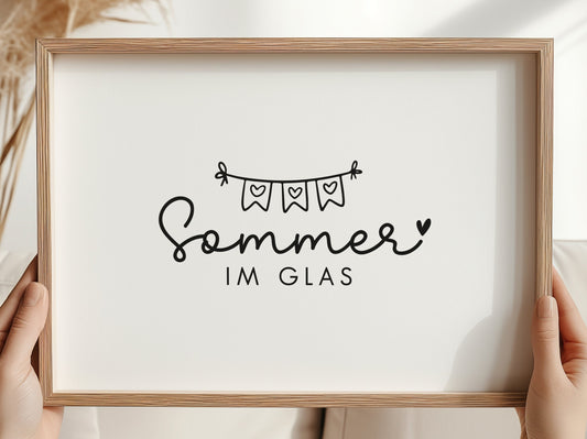 Rub On "Sommer im Glas" (2 Größen/3 Farben)