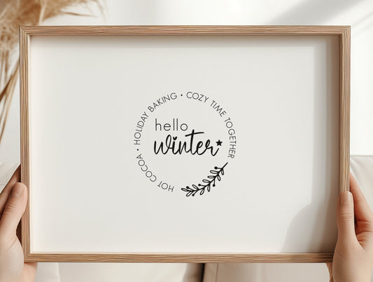 Rub On "Hello Winter" in 2 Farben