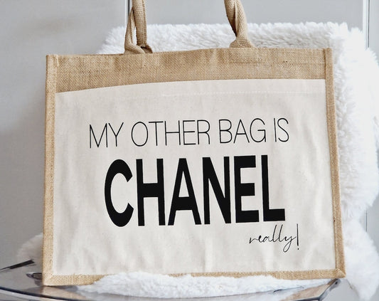 Jutetasche My other bag is chanel