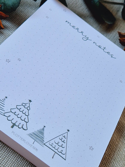 Notizblock "Merry Notes" / Weihnachten / Advent / Wichtelgeschenk / Nikolaus / Adventskalender/ A6 / 100 Blatt