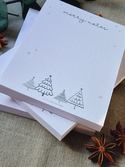 Notizblock "Merry Notes" / Weihnachten / Advent / Wichtelgeschenk / Nikolaus / Adventskalender/ A6 / 100 Blatt