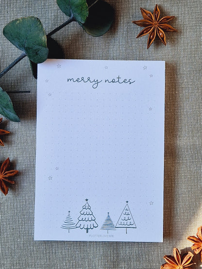 Notizblock "Merry Notes" / Weihnachten / Advent / Wichtelgeschenk / Nikolaus / Adventskalender/ A6 / 100 Blatt
