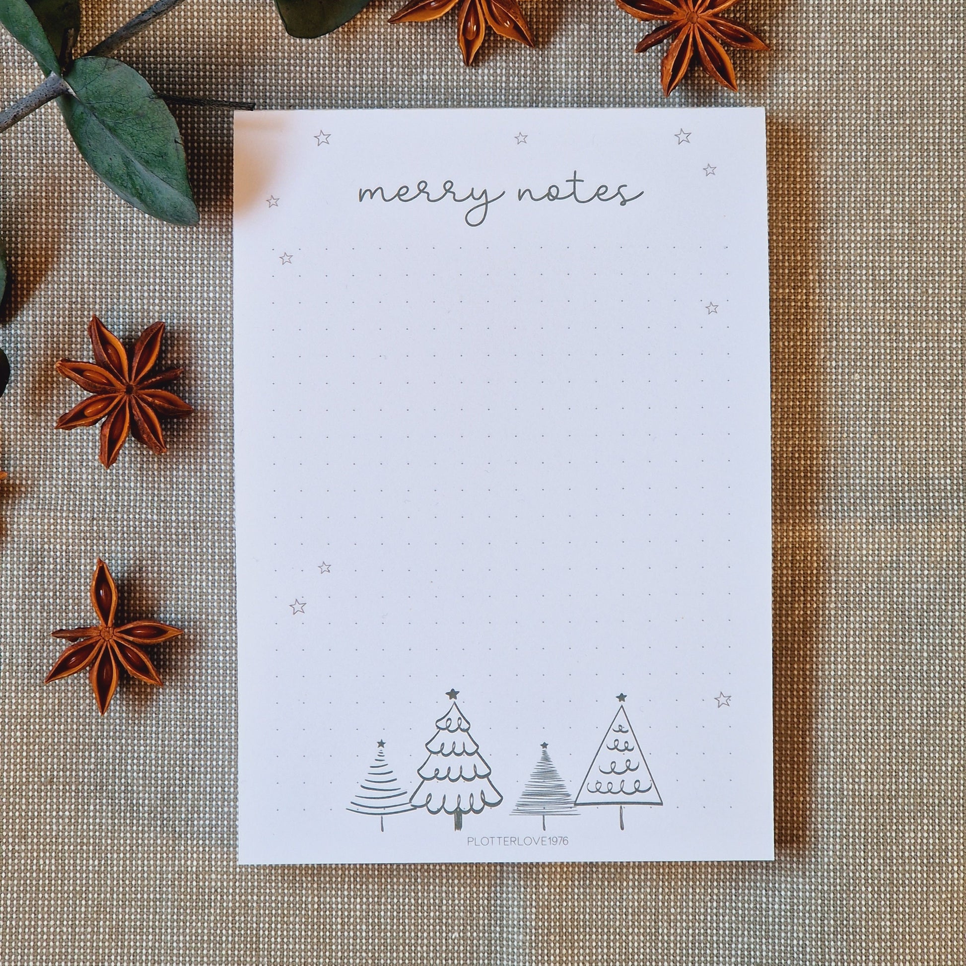 Notizblock "Merry Notes" / Weihnachten / Advent / Wichtelgeschenk / Nikolaus / Adventskalender/ A6 / 100 Blatt