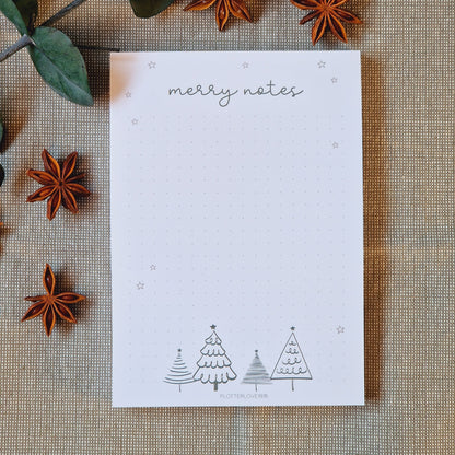 Notizblock "Merry Notes" / Weihnachten / Advent / Wichtelgeschenk / Nikolaus / Adventskalender/ A6 / 100 Blatt