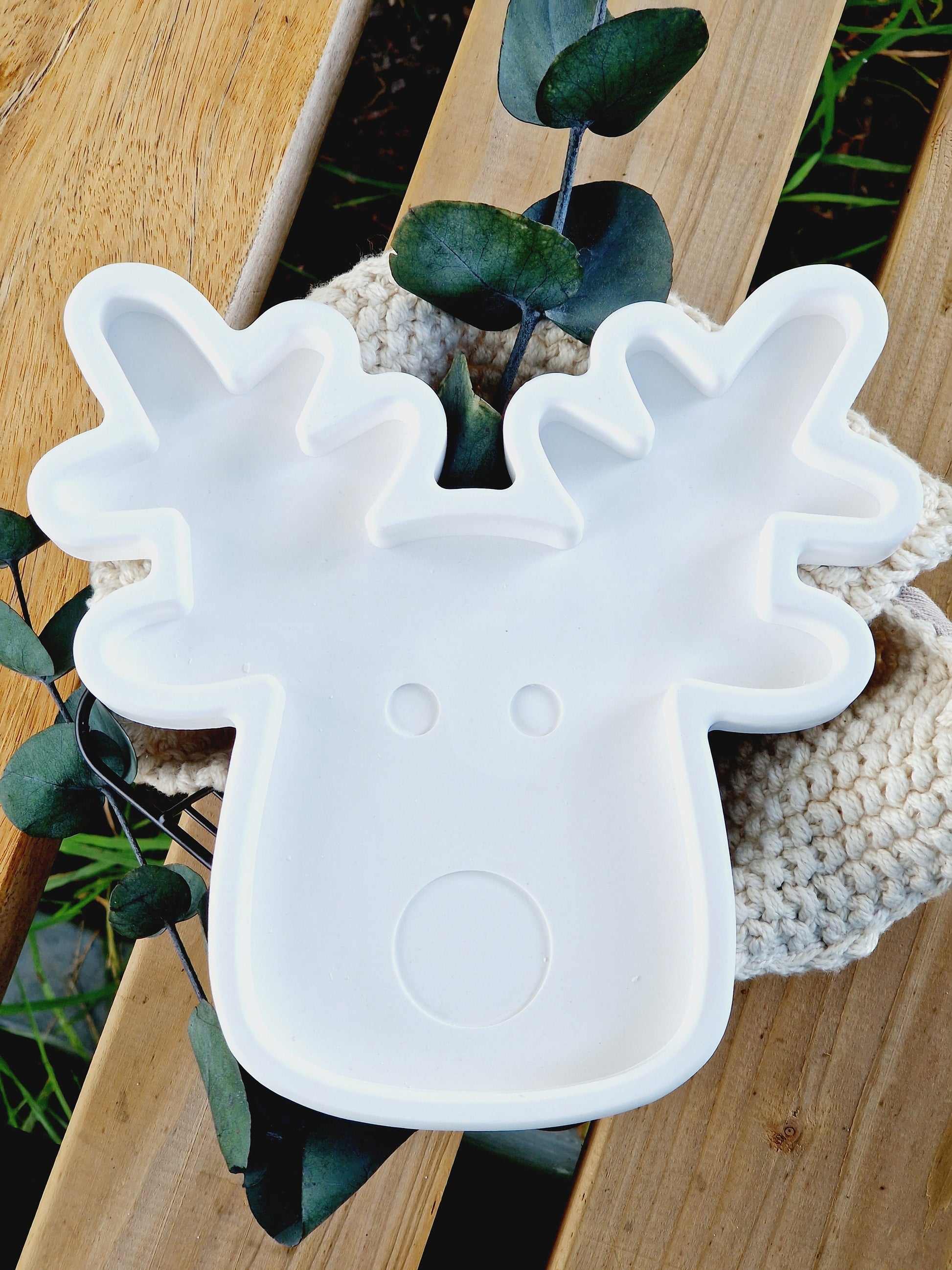 Deko Tablett Renntier / süß / Nikolaus / Weihnachten / Wichtel / Adventskalender / Geschenk / Mitbringsel