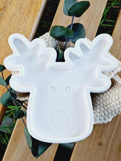 Deko Tablett Renntier / süß / Nikolaus / Weihnachten / Wichtel / Adventskalender / Geschenk / Mitbringsel
