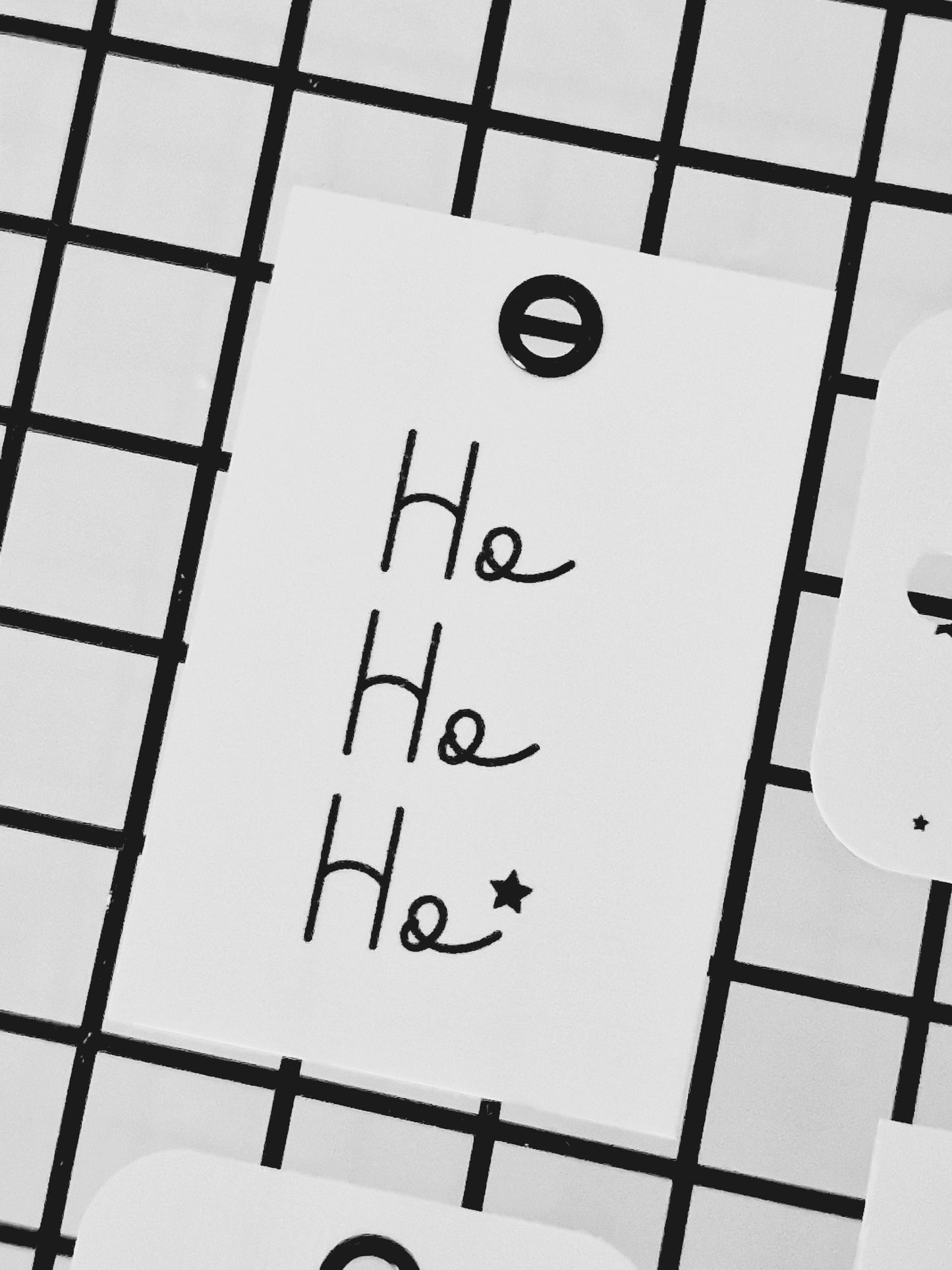 Geschenkanhänger Set Christmas / Weihnachten / schwarz-weiß / Namensanhänger / Geschenkverpackung