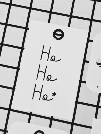 Geschenkanhänger Set Christmas / Weihnachten / schwarz-weiß / Namensanhänger / Geschenkverpackung