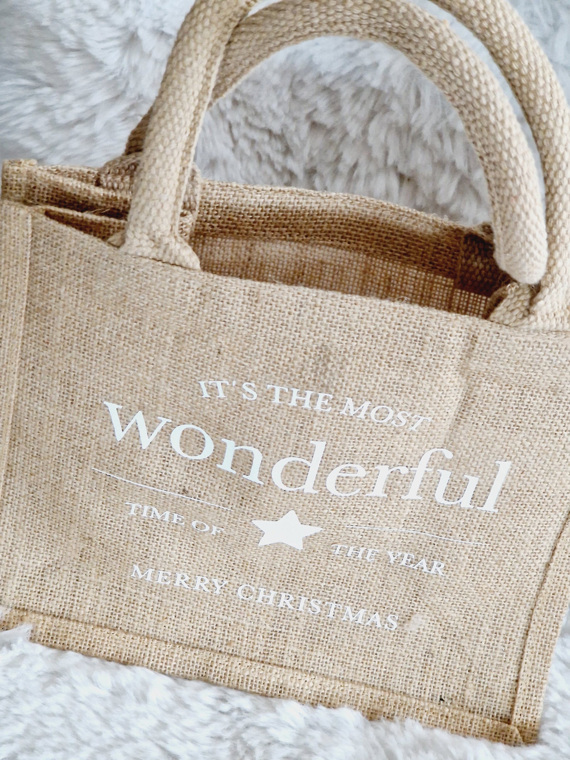 Shopper/ Weihnachten / Jute Tasche / Einkaufstasche / Tasche mit Spruch / Wichtelgeschenk