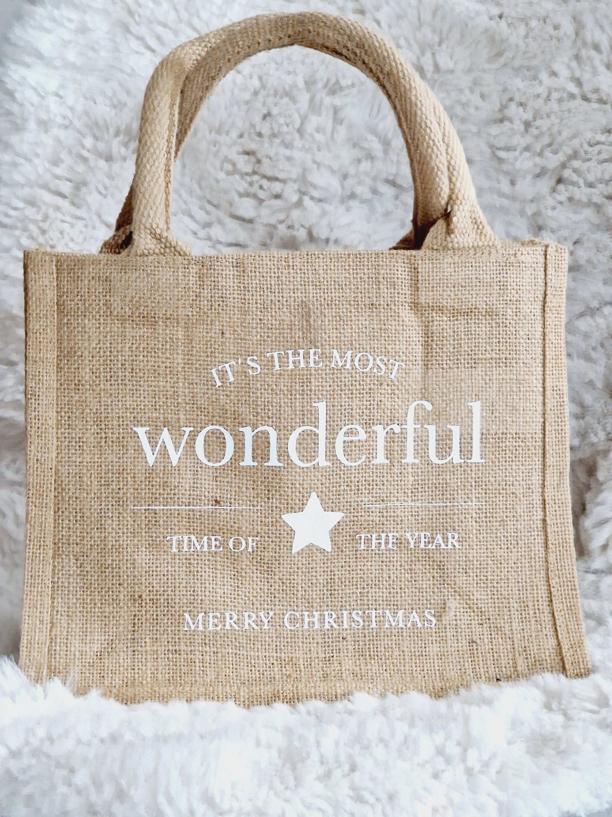 Shopper/ Weihnachten / Jute Tasche / Einkaufstasche / Tasche mit Spruch / Wichtelgeschenk
