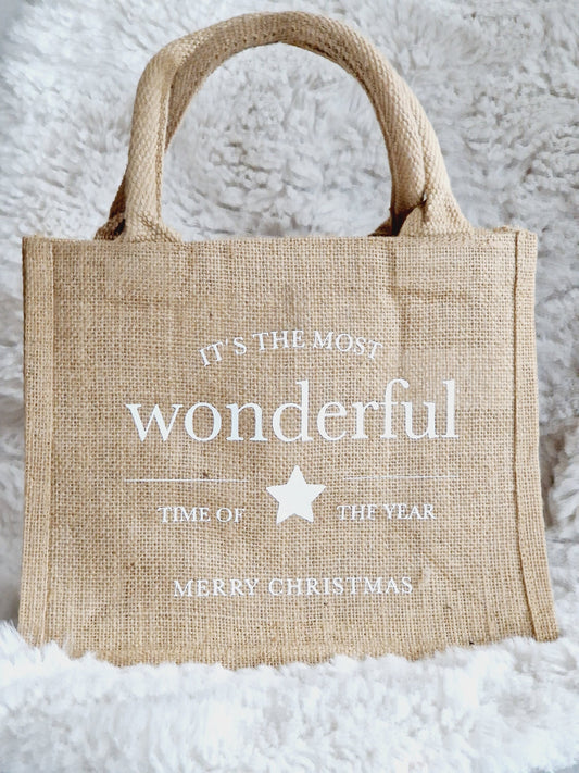 Shopper/ Weihnachten / Jute Tasche / Einkaufstasche / Tasche mit Spruch / Wichtelgeschenk