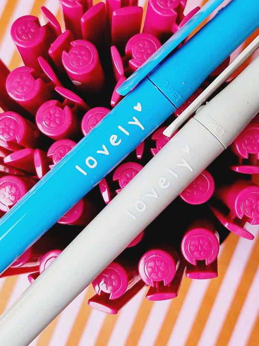 Kugelschreiber "lovely" / Kunststoff / farbenfroh / Kleinigkeit / Mitbringsel