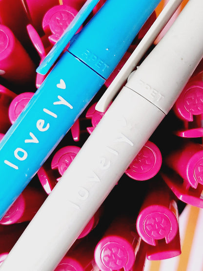 Kugelschreiber "lovely" / Kunststoff / farbenfroh / Kleinigkeit / Mitbringsel