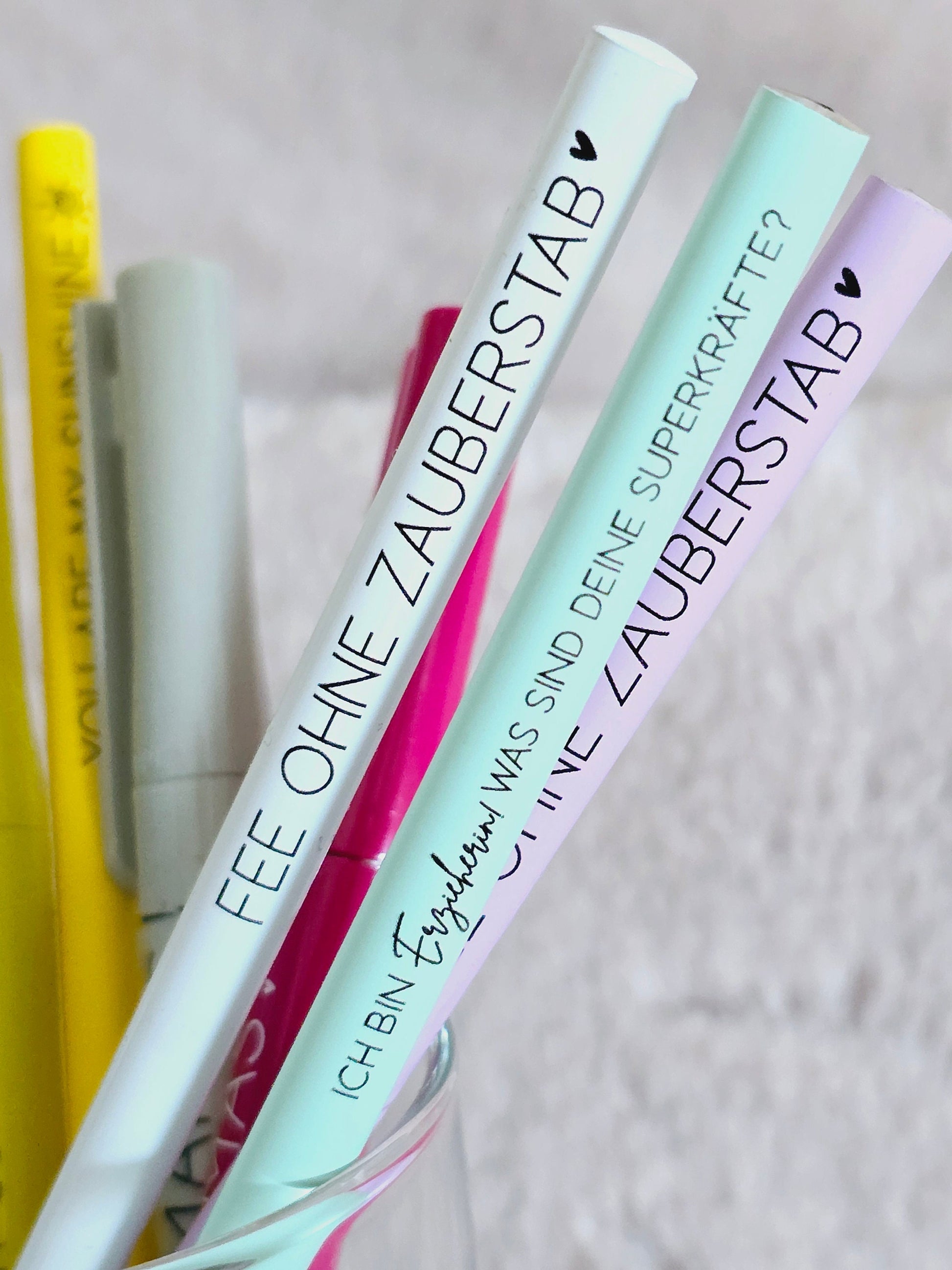 Bleistift Ich bin Lehrer was sind Deine Superkräfte / Lehrer / Abschied Schule / Kleinigkeit / Mitbringsel / farbenfroh