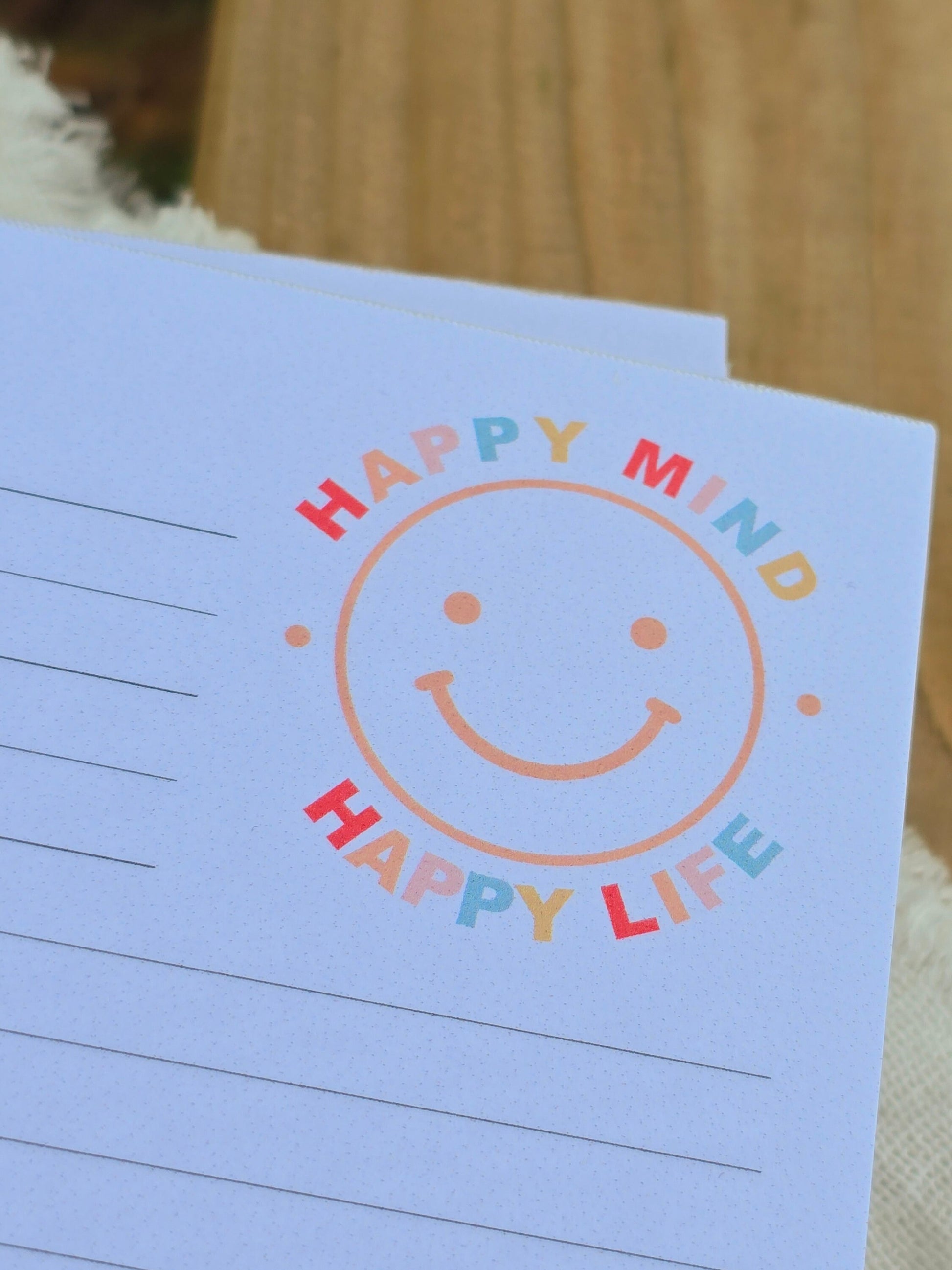 Notizblock Happy Mind / Wochenplaner / Familienplaner / TO DO / Selfcare / DIN A5 / 50 Blatt
