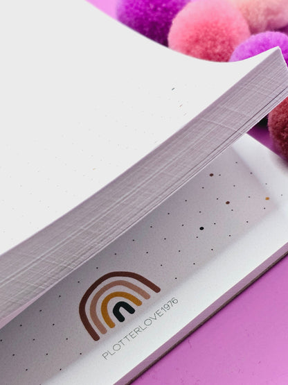 Notizblock Happy Notes / Regenbogen / DIN A6 / 50 Blatt / Mitbringsel / Kleinigkeit / Geschenk / Geburtstag / Regenbogen