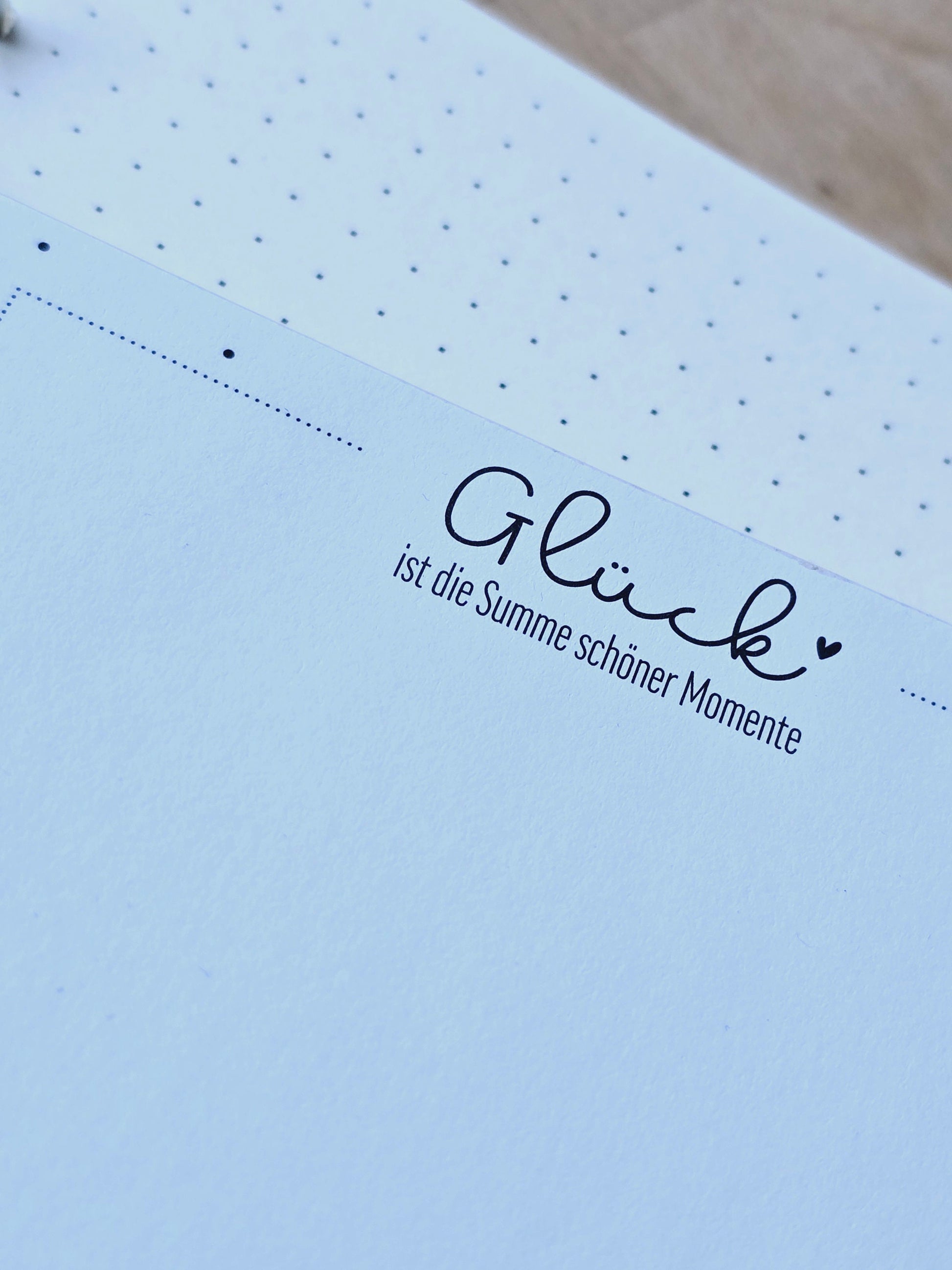 Notizblock Glück ist die Summe schöner Momente / 50 Blatt / Mitbringsel / Kleinigkeit / Geschenk