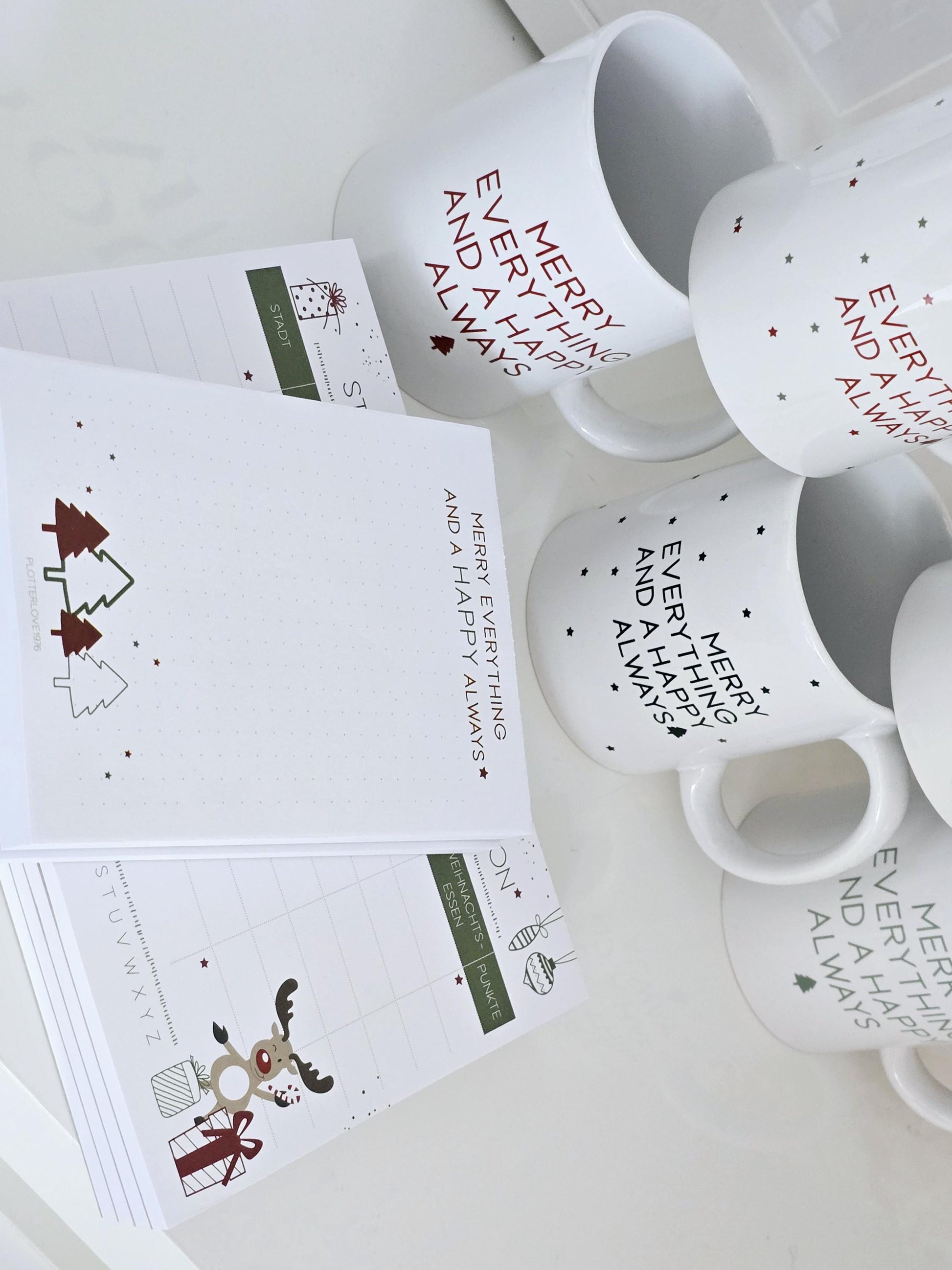 Notizblock "Merry everything and a happy always" / Weihnachten / Advent / Wichtelgeschenk / Nikolaus / Adventskalender/ A6 / 100 Blatt