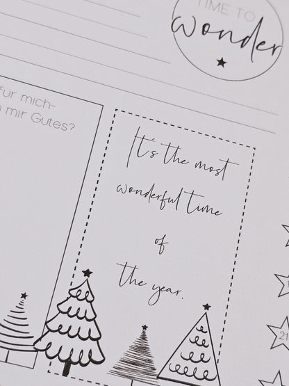Notizblock "Most wonderful time" / Weihnachten / Advent / Wichtelgeschenk / Nikolaus / Adventskalender/ A5 / 100 Blatt