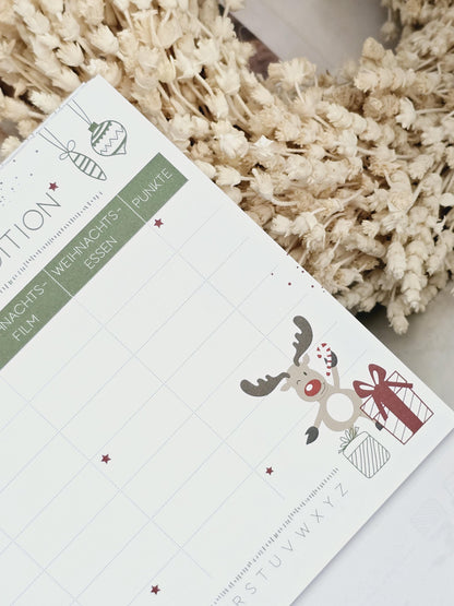 Notizblock "Stadt, Land-Christmas Edition" / Weihnachten / Advent / Wichtelgeschenk / Nikolaus / Adventskalender/ Spiel / A5 / 50 Blatt