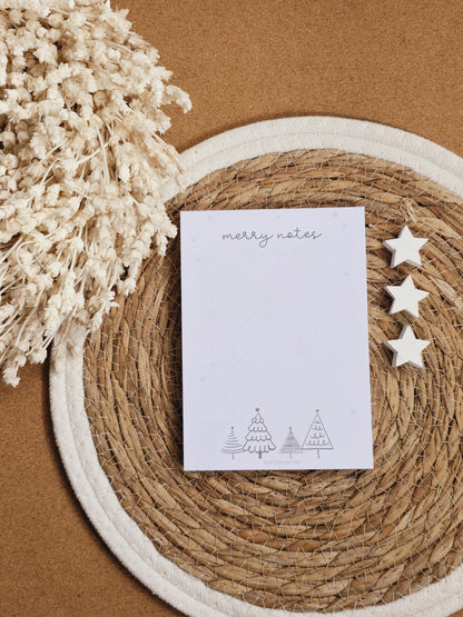 Notizblock "Merry Notes" / Weihnachten / Advent / Wichtelgeschenk / Nikolaus / Adventskalender/ A6 / 100 Blatt