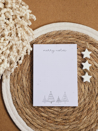 Notizblock "Merry Notes" / Weihnachten / Advent / Wichtelgeschenk / Nikolaus / Adventskalender/ A6 / 100 Blatt