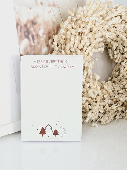 Notizblock "Merry everything and a happy always" / Weihnachten / Advent / Wichtelgeschenk / Nikolaus / Adventskalender/ A6 / 100 Blatt