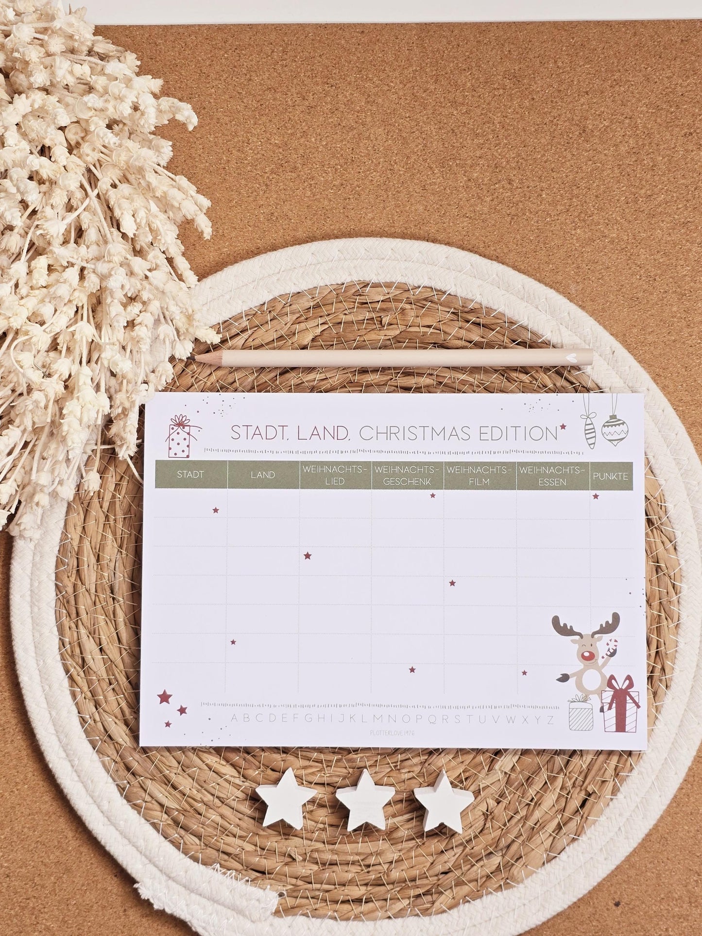 Notizblock "Stadt, Land-Christmas Edition" / Weihnachten / Advent / Wichtelgeschenk / Nikolaus / Adventskalender/ Spiel / A5 / 50 Blatt