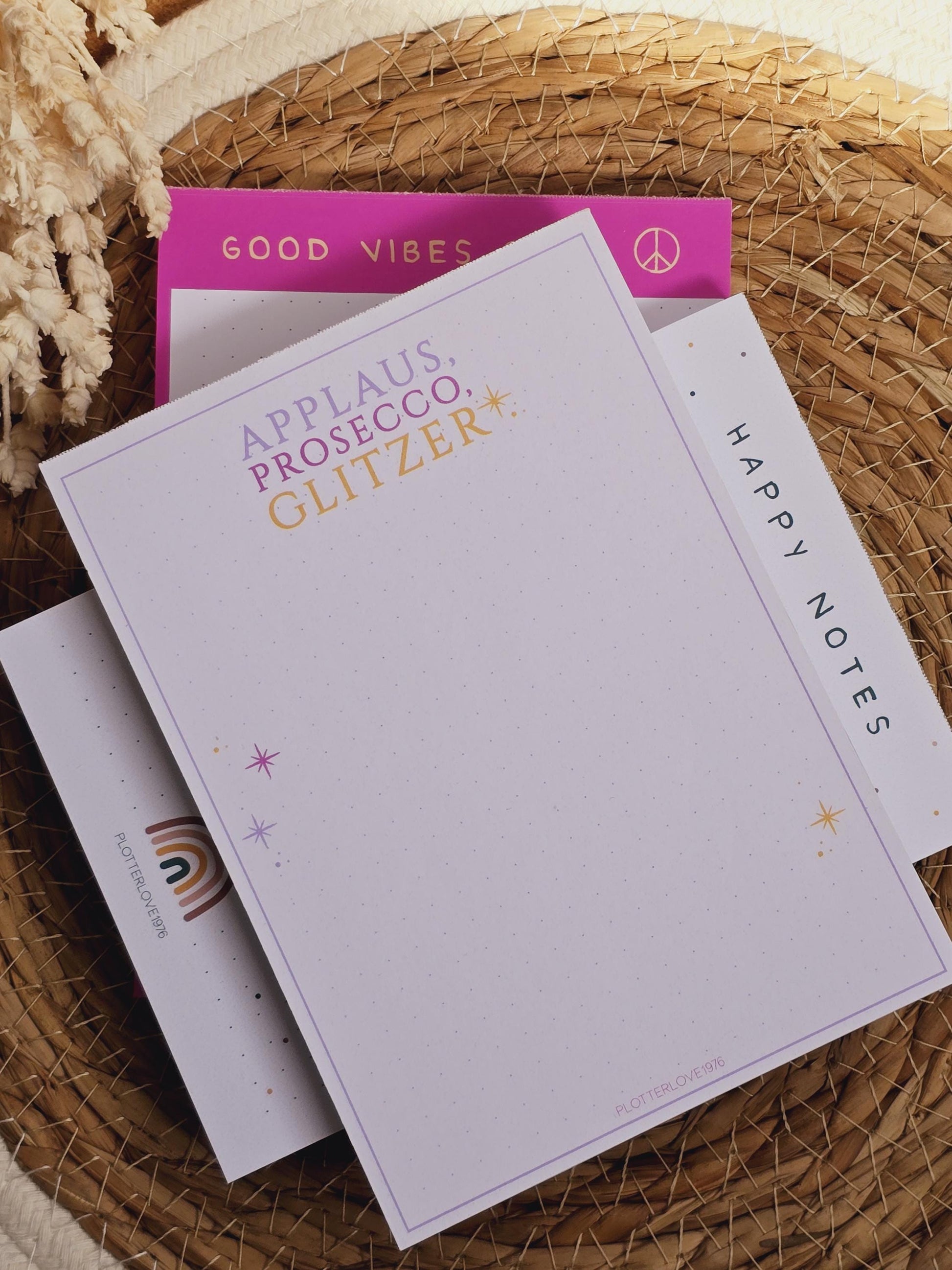 Notizblock Happy Notes / Regenbogen / DIN A6 / 50 Blatt / Mitbringsel / Kleinigkeit / Geschenk / Geburtstag / Regenbogen