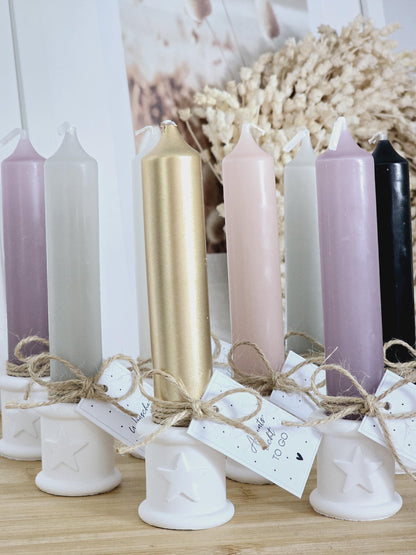 Adventslicht to go / Wünschelicht / Kleinigkeit / Wichtelgeschenk / Mitbringsel / Adventskalender / Kerze / Stern