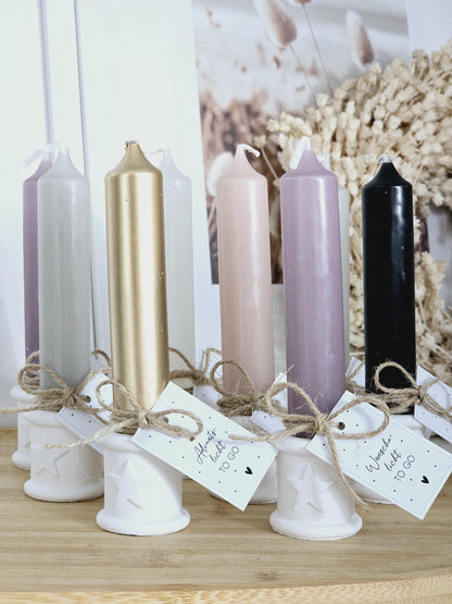 Adventslicht to go / Wünschelicht / Kleinigkeit / Wichtelgeschenk / Mitbringsel / Adventskalender / Kerze / Stern