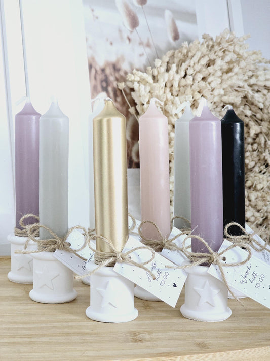 Adventslicht to go / Wünschelicht / Kleinigkeit / Wichtelgeschenk / Mitbringsel / Adventskalender / Kerze / Stern
