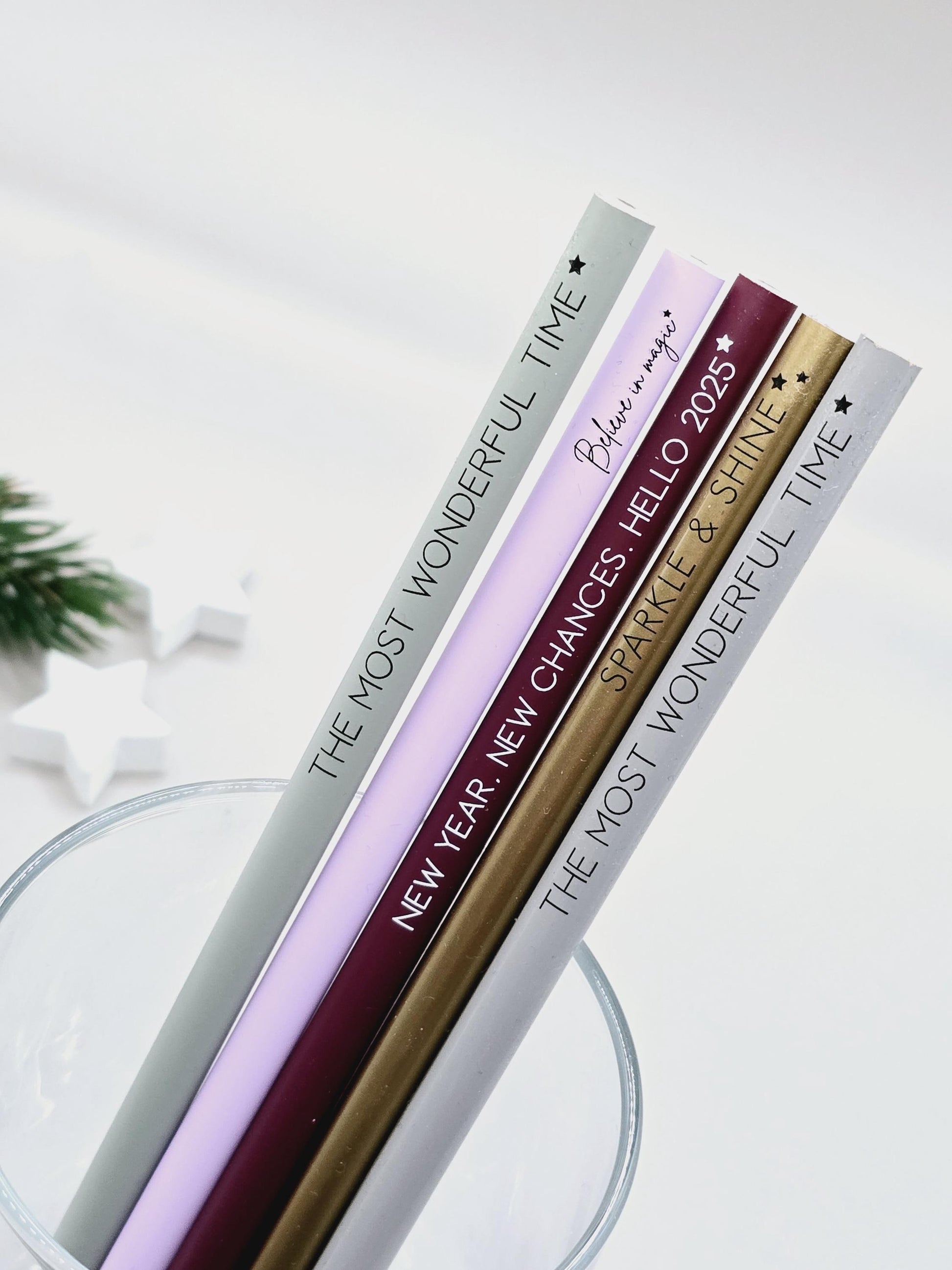 Bleistift Weihnachten / Silvester / Advent / Wichtelgeschenk / Nikolaus / Adventskalender/ 4 Motive / 5 Farben