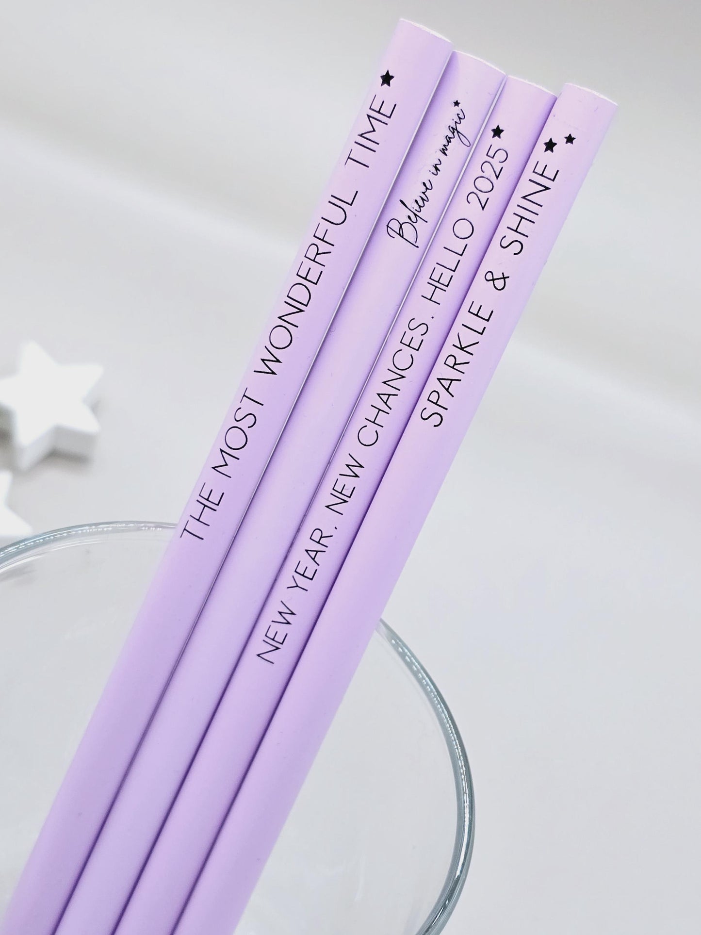 Bleistift Weihnachten / Silvester / Advent / Wichtelgeschenk / Nikolaus / Adventskalender/ 4 Motive / 5 Farben