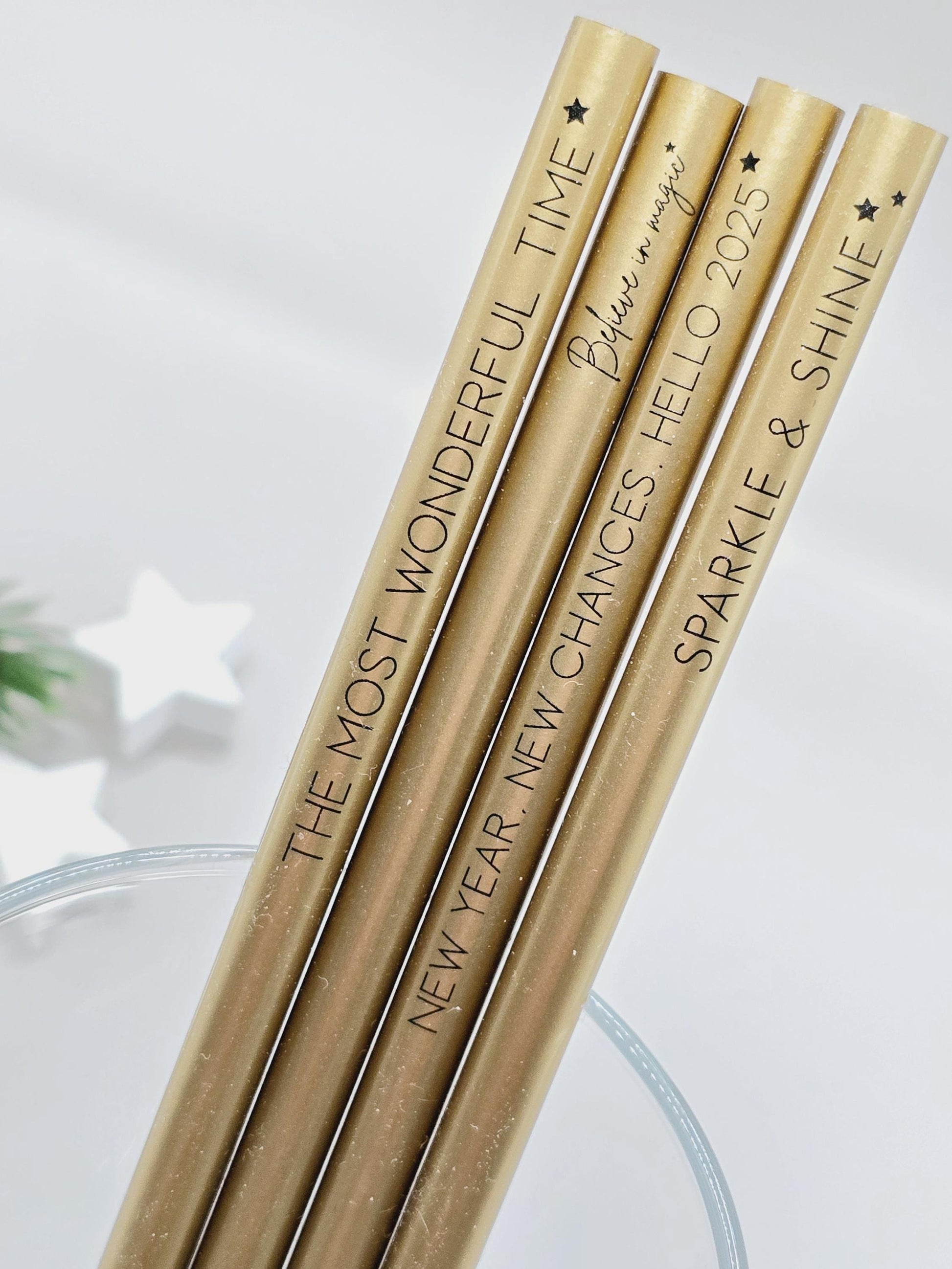 Bleistift Weihnachten / Silvester / Advent / Wichtelgeschenk / Nikolaus / Adventskalender/ 4 Motive / 5 Farben