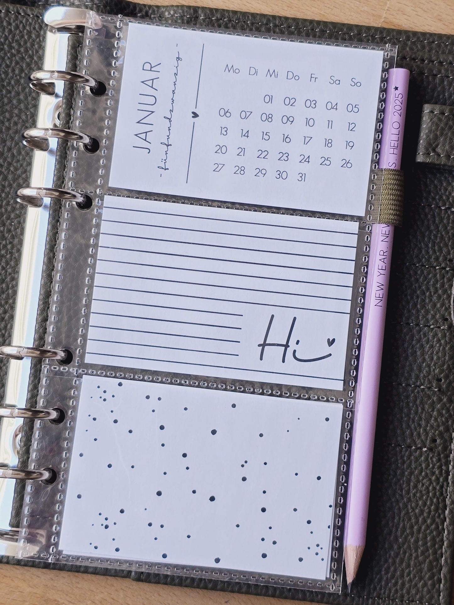 Kalender 2025 / A6 Planer / Bilder / Hülle / Kalendarium / Karten / schwarz-weiß