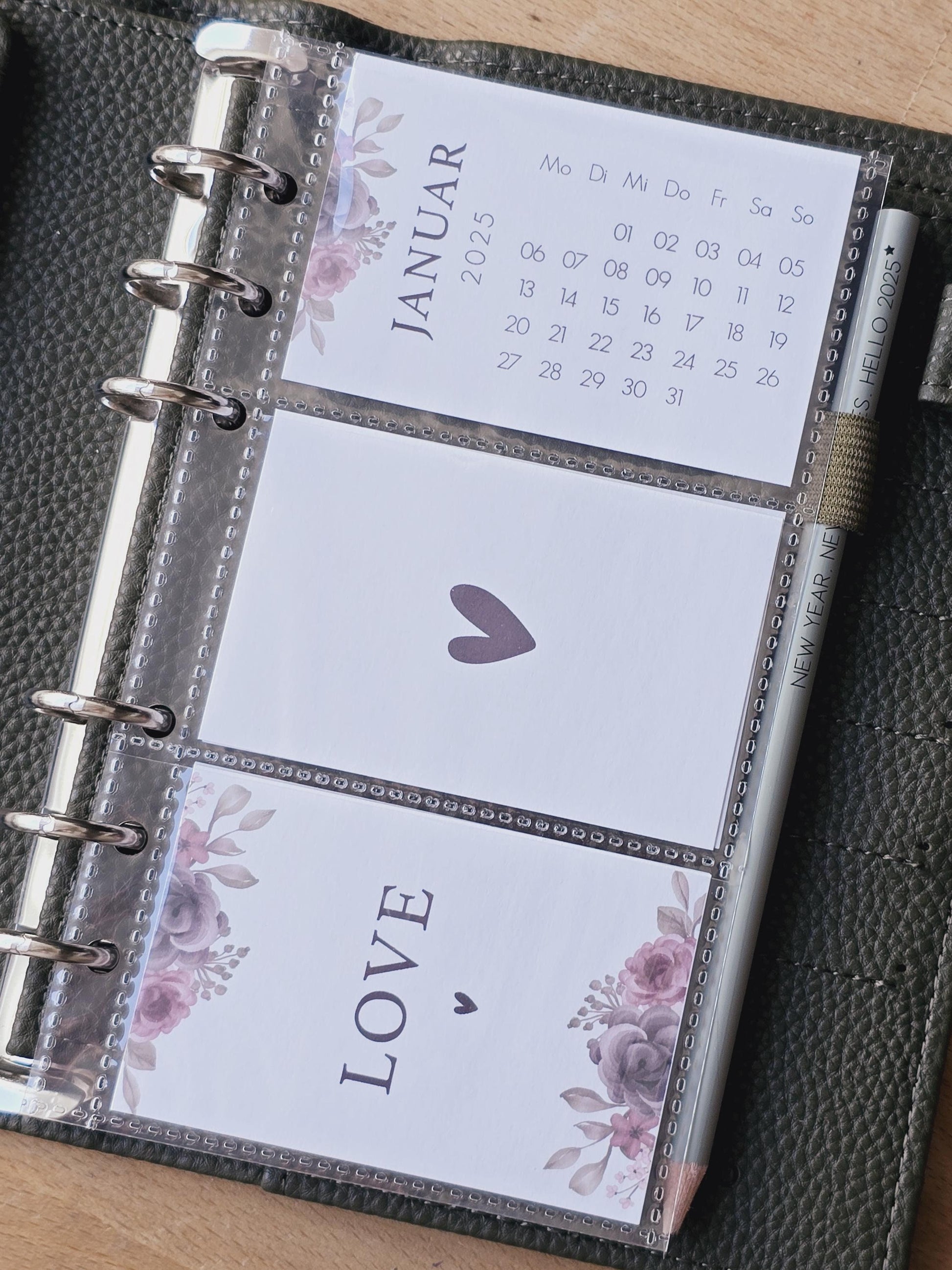 Kalender 2025 / A6 Planer / Bilder / Hülle / Kalendarium / Karten / Flower