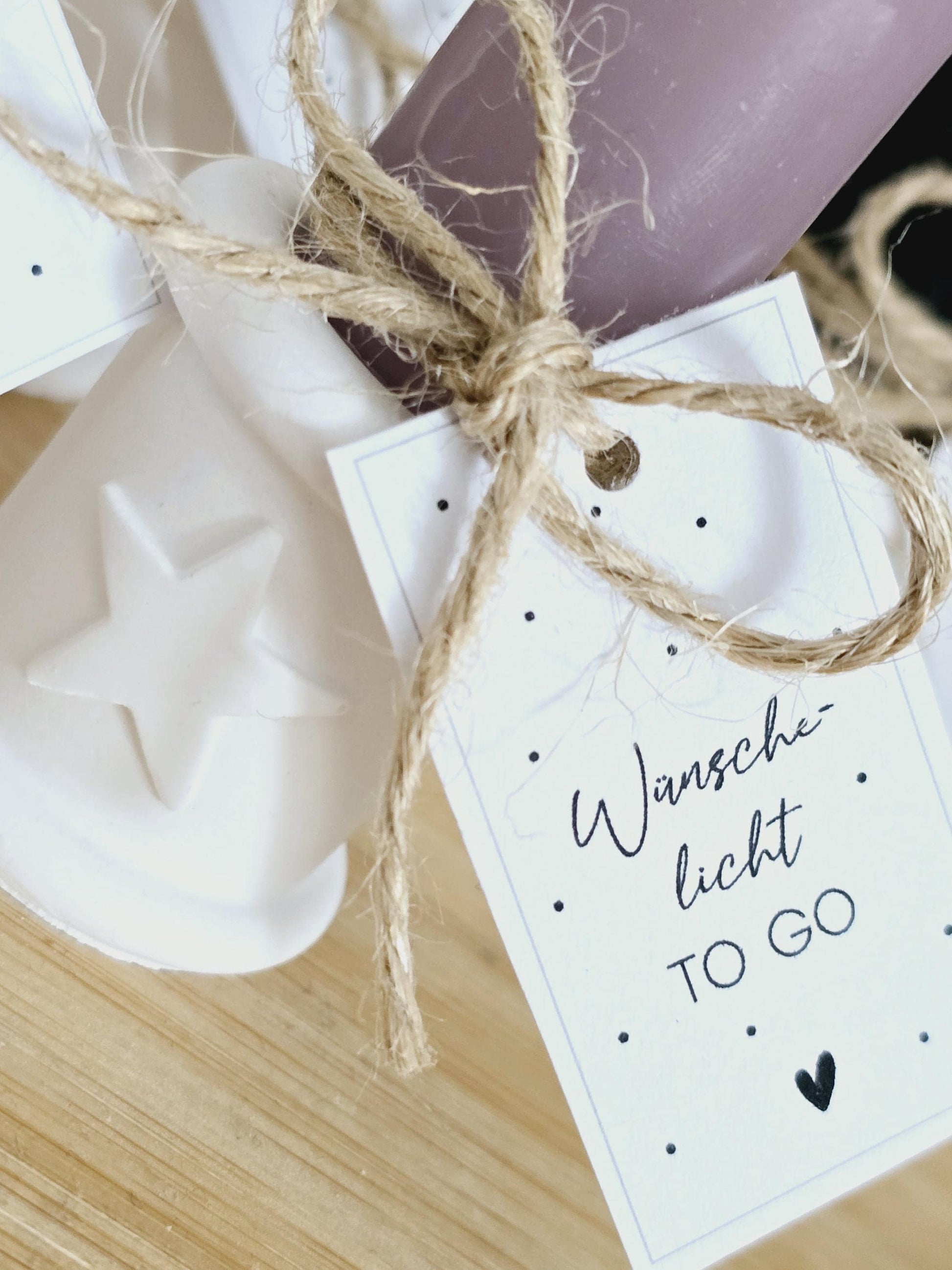 Adventslicht to go / Wünschelicht / Kleinigkeit / Wichtelgeschenk / Mitbringsel / Adventskalender / Kerze / Stern
