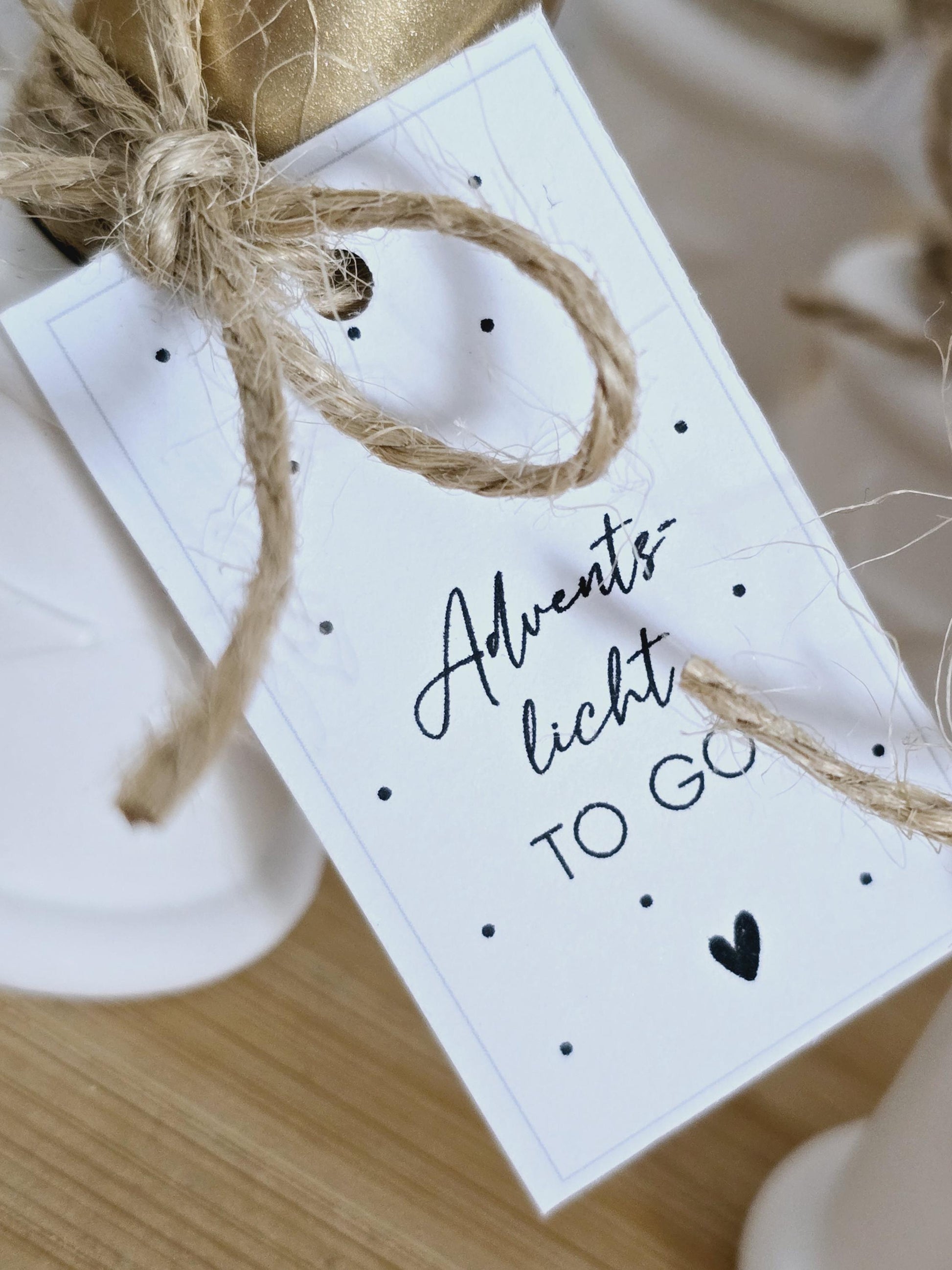 Adventslicht to go / Wünschelicht / Kleinigkeit / Wichtelgeschenk / Mitbringsel / Adventskalender / Kerze / Stern
