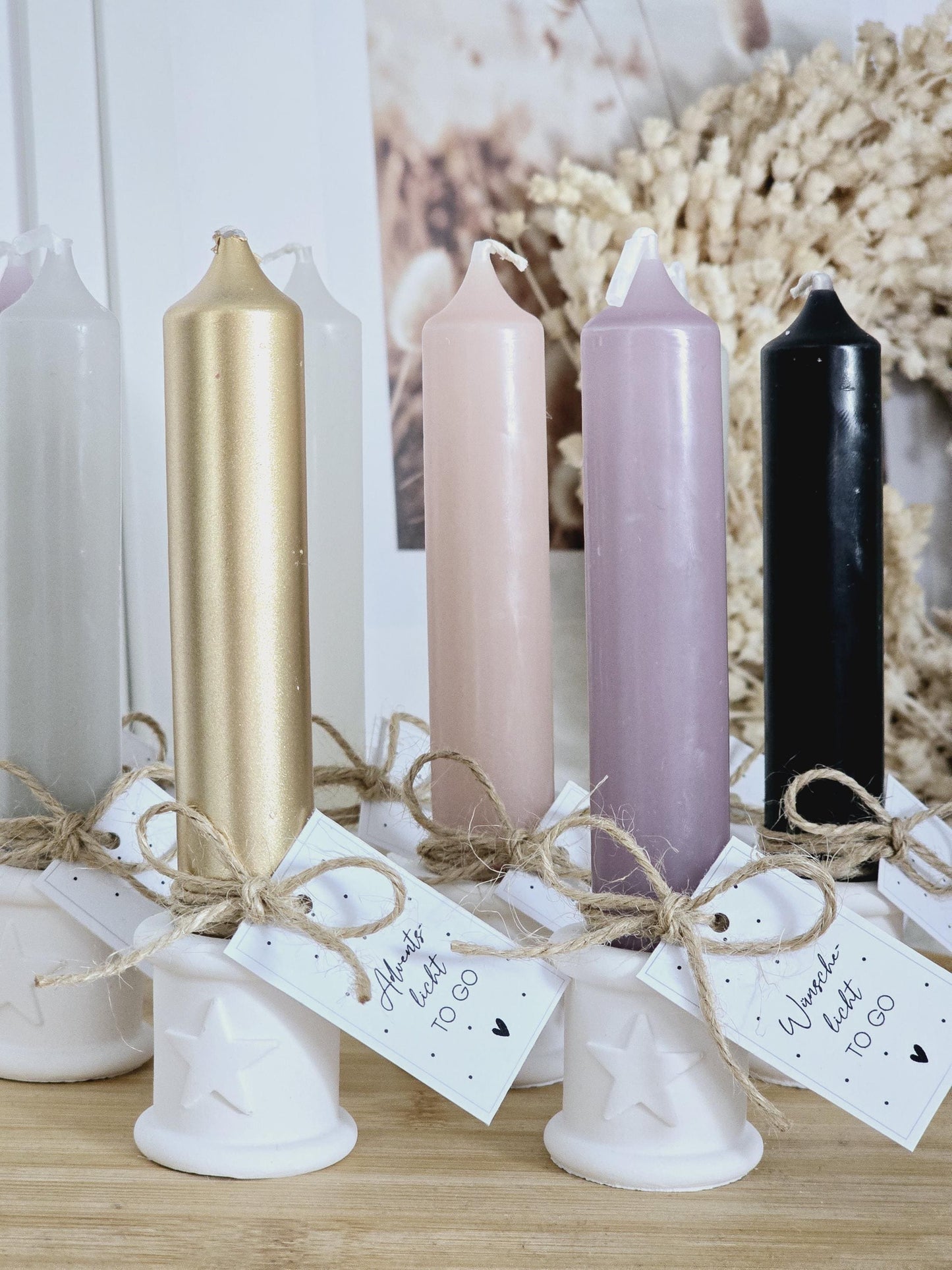 Adventslicht to go / Wünschelicht / Kleinigkeit / Wichtelgeschenk / Mitbringsel / Adventskalender / Kerze / Stern