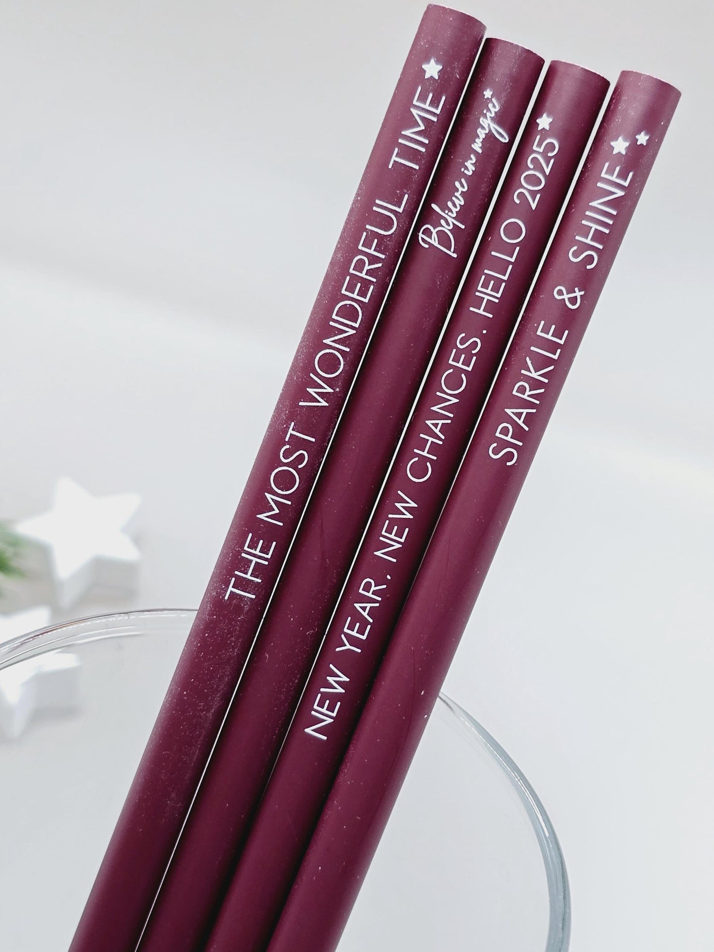 Bleistift Weihnachten / Silvester / Advent / Wichtelgeschenk / Nikolaus / Adventskalender/ 4 Motive / 5 Farben