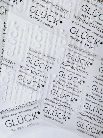 Rub On Weihnachtszeit duftet immer.... / Sticker / Aufkleber / Advent / DIY / Winter / Advent / Deko / Spruch / Windlicht